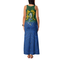Solomon Islands Family Matching Tank Maxi Dress and Hawaiian Shirt The Guardians-Tribal Crocodile and Shark Melanesian Tattoo LT03 - Polynesian Pride