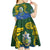 Solomon Islands Kid Short Sleeve Dress The Guardians-Tribal Crocodile and Shark Melanesian Tattoo