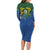 Solomon Islands Long Sleeve Bodycon Dress The Guardians-Tribal Crocodile and Shark Melanesian Tattoo
