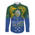 Solomon Islands Long Sleeve Button Shirt The Guardians-Tribal Crocodile and Shark Melanesian Tattoo