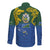 Solomon Islands Long Sleeve Button Shirt The Guardians-Tribal Crocodile and Shark Melanesian Tattoo