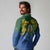 Solomon Islands Long Sleeve Polo Shirt The Guardians-Tribal Crocodile and Shark Melanesian Tattoo