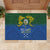 Solomon Islands Rubber Doormat The Guardians-Tribal Crocodile and Shark Melanesian Tattoo