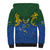 Solomon Islands Sherpa Hoodie The Guardians-Tribal Crocodile and Shark Melanesian Tattoo