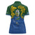 Solomon Islands Women Polo Shirt The Guardians-Tribal Crocodile and Shark Melanesian Tattoo