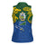 Solomon Islands Women Sleeveless Polo Shirt The Guardians-Tribal Crocodile and Shark Melanesian Tattoo