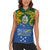 Solomon Islands Women Sleeveless Polo Shirt The Guardians-Tribal Crocodile and Shark Melanesian Tattoo