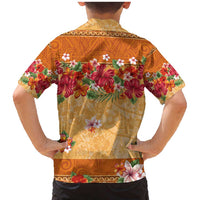 Hawaii Hibiscus Family Matching Mermaid Dress and Hawaiian Shirt Turtles and Tribal Motifs Vintage Floral Style LT03 - Polynesian Pride