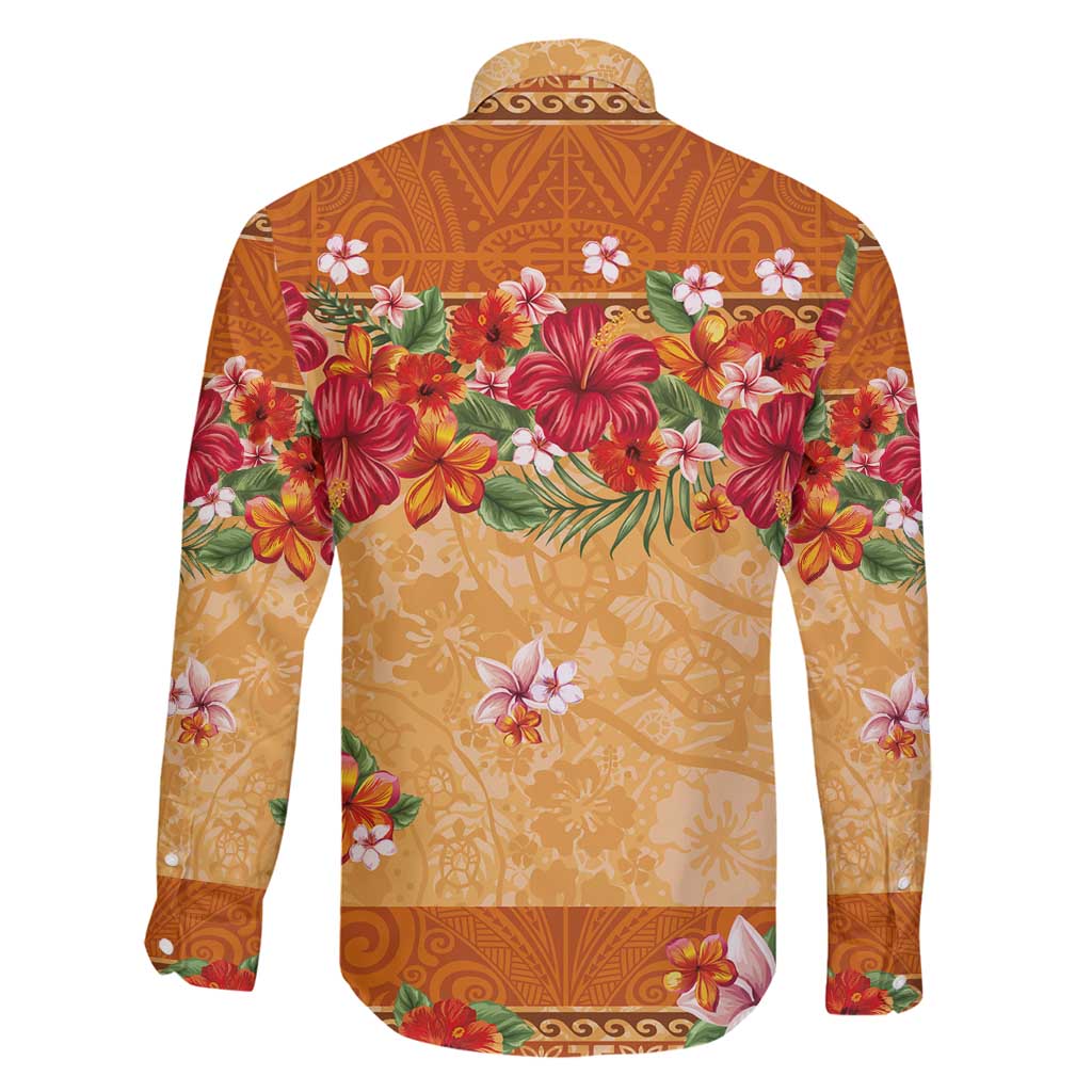 Hawaii Hibiscus Family Matching Mermaid Dress and Hawaiian Shirt Turtles and Tribal Motifs Vintage Floral Style LT03 - Polynesian Pride