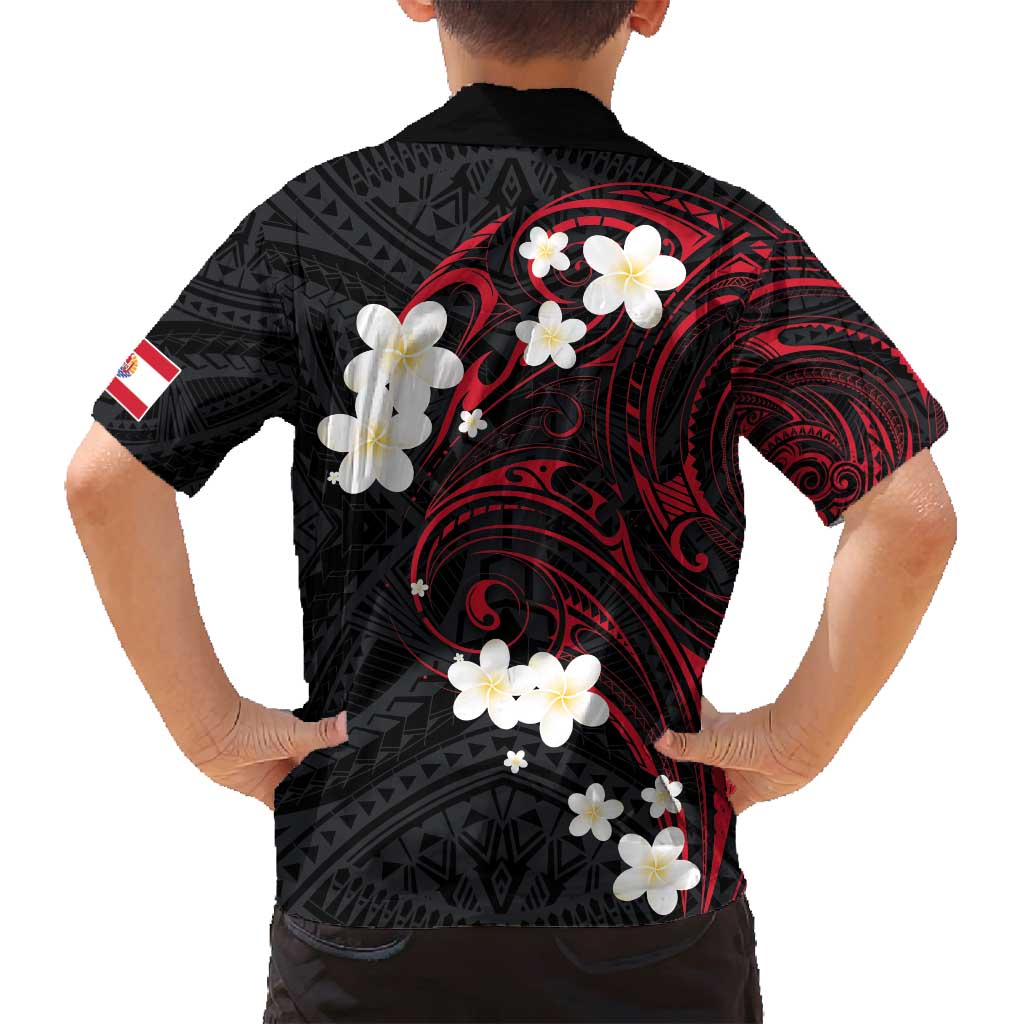 French Polynesia Tiare Day Family Matching Off Shoulder Short Dress and Hawaiian Shirt Seal and Polynesian Pattern
