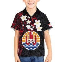 French Polynesia Tiare Day Family Matching Short Sleeve Bodycon Dress and Hawaiian Shirt Seal and Polynesian Pattern