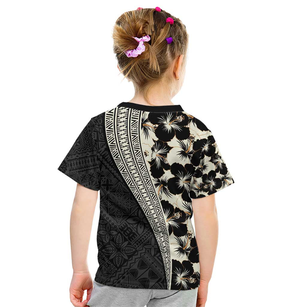 Bula Hibiscus Festival Kid T Shirt Tapa Pattern Half Style