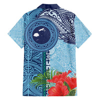 Fiji Day Family Matching Long Sleeve Bodycon Dress and Hawaiian Shirt Tapa Pattern and Hibiscus Flower LT03 - Polynesian Pride