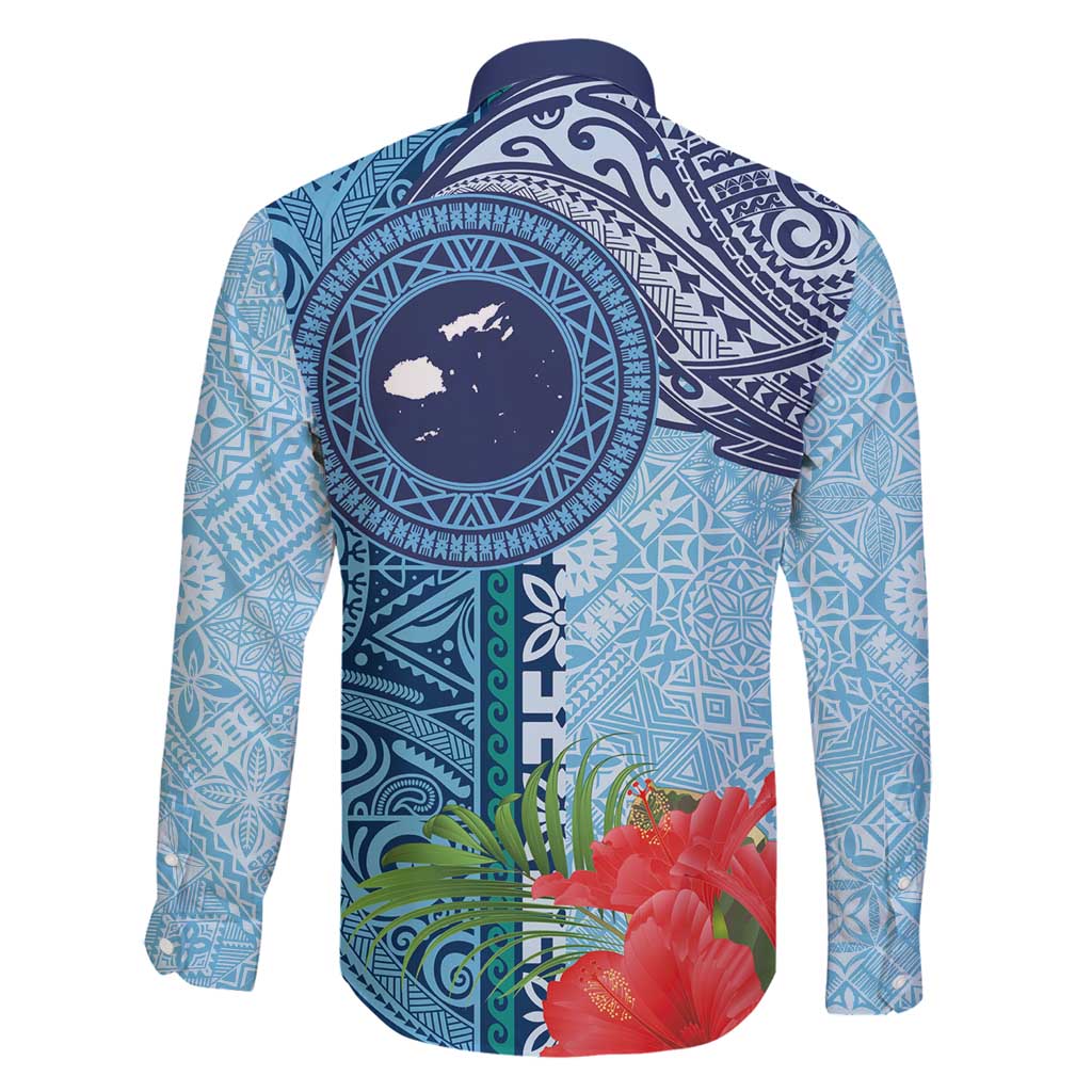 Fiji Day Family Matching Mermaid Dress and Hawaiian Shirt Tapa Pattern and Hibiscus Flower