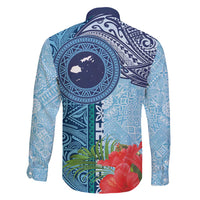 Fiji Day Family Matching Tank Maxi Dress and Hawaiian Shirt Tapa Pattern and Hibiscus Flower