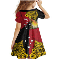 Papua New Guinea Independence Day Family Matching Mermaid Dress and Hawaiian Shirt Bird-of-Paradise with Map and Polynesian Pattern LT03 - Polynesian Pride