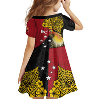 Papua New Guinea Independence Day Family Matching Off Shoulder Maxi Dress and Hawaiian Shirt Bird-of-Paradise with Map and Polynesian Pattern LT03 - Polynesian Pride