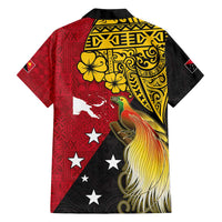 Papua New Guinea Independence Day Family Matching Tank Maxi Dress and Hawaiian Shirt Bird-of-Paradise with Map and Polynesian Pattern LT03 - Polynesian Pride