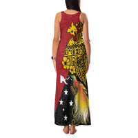 Papua New Guinea Independence Day Family Matching Tank Maxi Dress and Hawaiian Shirt Bird-of-Paradise with Map and Polynesian Pattern LT03 - Polynesian Pride