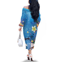 Aloha Hawaiian Monk Seal Family Matching Off The Shoulder Long Sleeve Dress and Hawaiian Shirt Polynesian Tattoo The Ocean and Undersea Vibe LT03 - Polynesian Pride