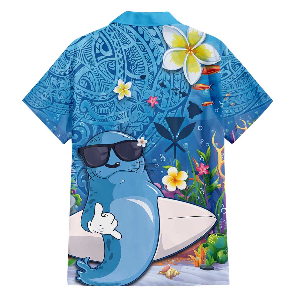 Aloha Hawaiian Monk Seal Family Matching Tank Maxi Dress and Hawaiian Shirt Polynesian Tattoo The Ocean and Undersea Vibe LT03 - Polynesian Pride