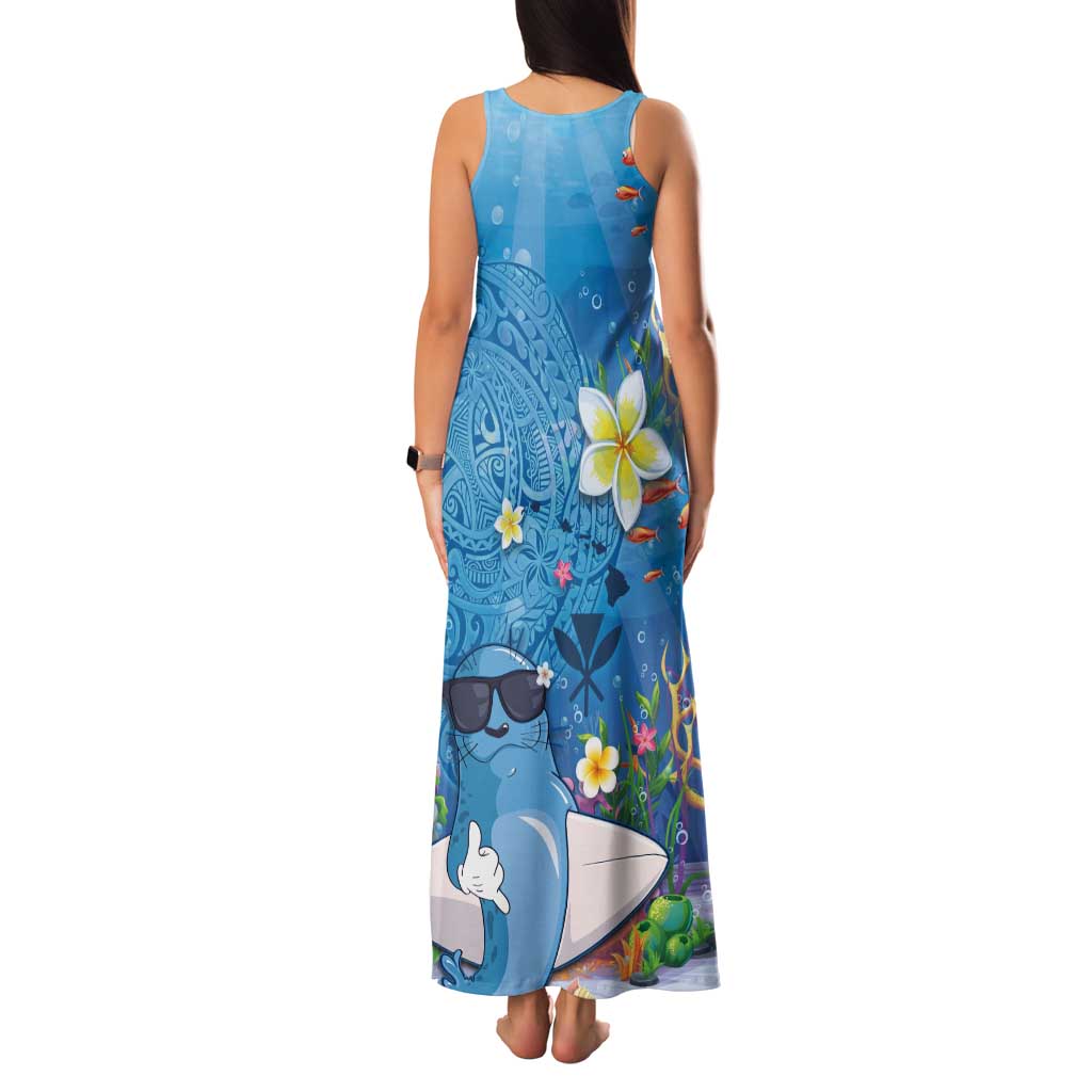 Aloha Hawaiian Monk Seal Family Matching Tank Maxi Dress and Hawaiian Shirt Polynesian Tattoo The Ocean and Undersea Vibe LT03 - Polynesian Pride