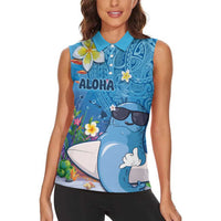 Aloha Hawaiian Monk Seal Women Sleeveless Polo Shirt Polynesian Tattoo The Ocean and Undersea Vibe LT03 - Polynesian Pride