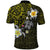 Hawaiian Turtle and Plumeria Polo Shirt Polynesian Tattoo and Tribal Elements Pattern Yellow Color