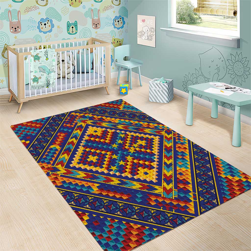 Kolose-Tuvalu Crochet Area Rug with Polynesian and Pacific Tattoos - Polynesian Pride
