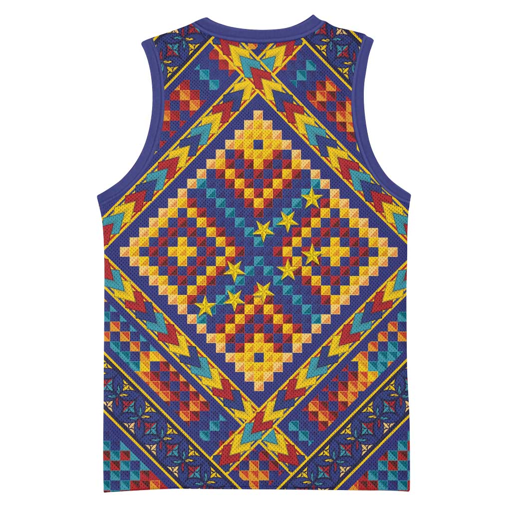Kolose-Tuvalu Crochet Basketball Jersey with Polynesian and Pacific Tattoos - Polynesian Pride