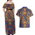 Kolose-Tuvalu Crochet Couples Matching Off Shoulder Maxi Dress and Hawaiian Shirt with Polynesian and Pacific Tattoos - Polynesian Pride