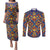 Kolose-Tuvalu Crochet Couples Matching Puletasi and Long Sleeve Button Shirt with Polynesian and Pacific Tattoos - Polynesian Pride