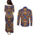 Kolose-Tuvalu Crochet Couples Matching Puletasi and Long Sleeve Button Shirt with Polynesian and Pacific Tattoos - Polynesian Pride
