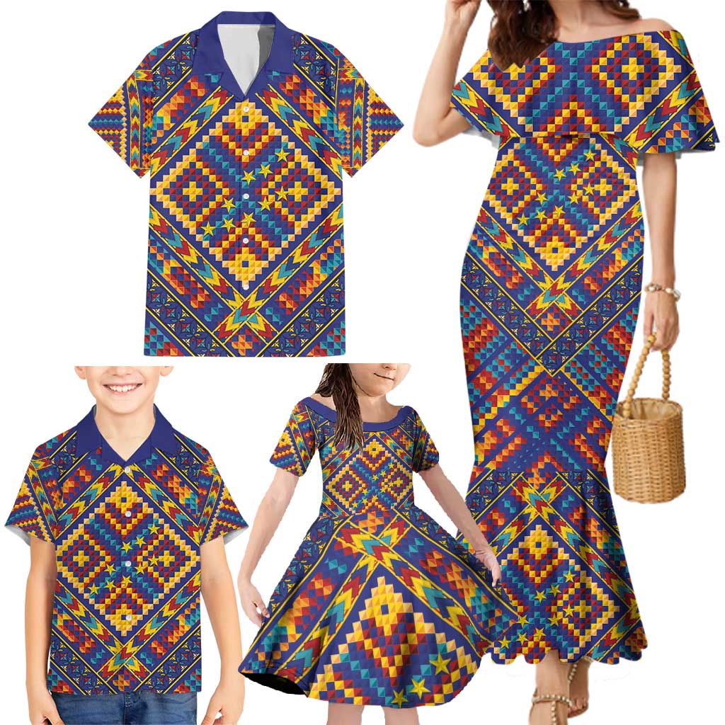 Kolose-Tuvalu Crochet Family Matching Mermaid Dress and Hawaiian Shirt with Polynesian and Pacific Tattoos LT03 - Polynesian Pride
