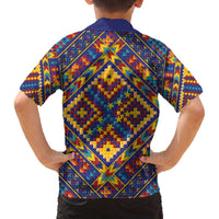 Kolose-Tuvalu Crochet Family Matching Off The Shoulder Long Sleeve Dress and Hawaiian Shirt with Polynesian and Pacific Tattoos LT03 - Polynesian Pride