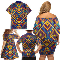 Kolose-Tuvalu Crochet Family Matching Off Shoulder Short Dress and Hawaiian Shirt with Polynesian and Pacific Tattoos LT03 - Polynesian Pride