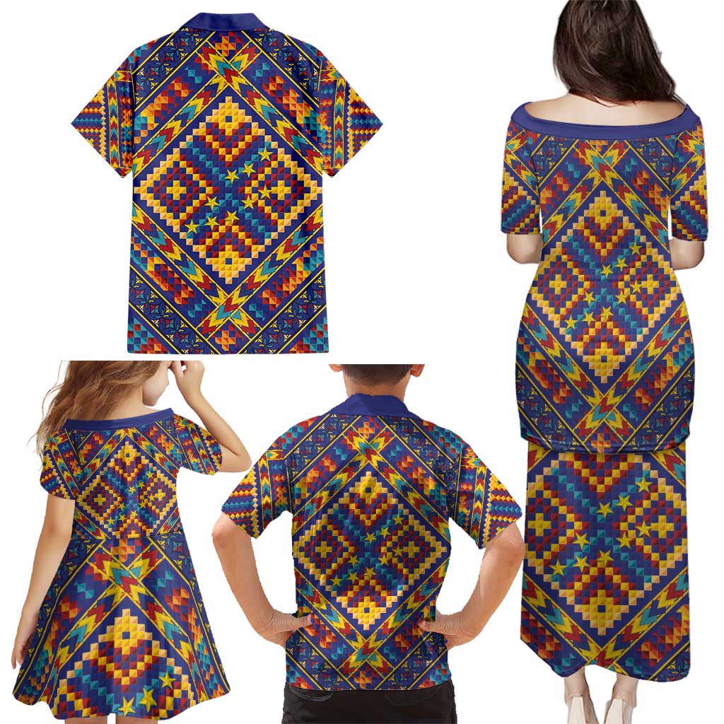 Kolose-Tuvalu Crochet Family Matching Puletasi and Hawaiian Shirt with Polynesian and Pacific Tattoos - Polynesian Pride
