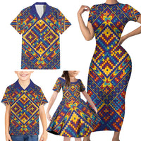 Kolose-Tuvalu Crochet Family Matching Short Sleeve Bodycon Dress and Hawaiian Shirt with Polynesian and Pacific Tattoos LT03 - Polynesian Pride