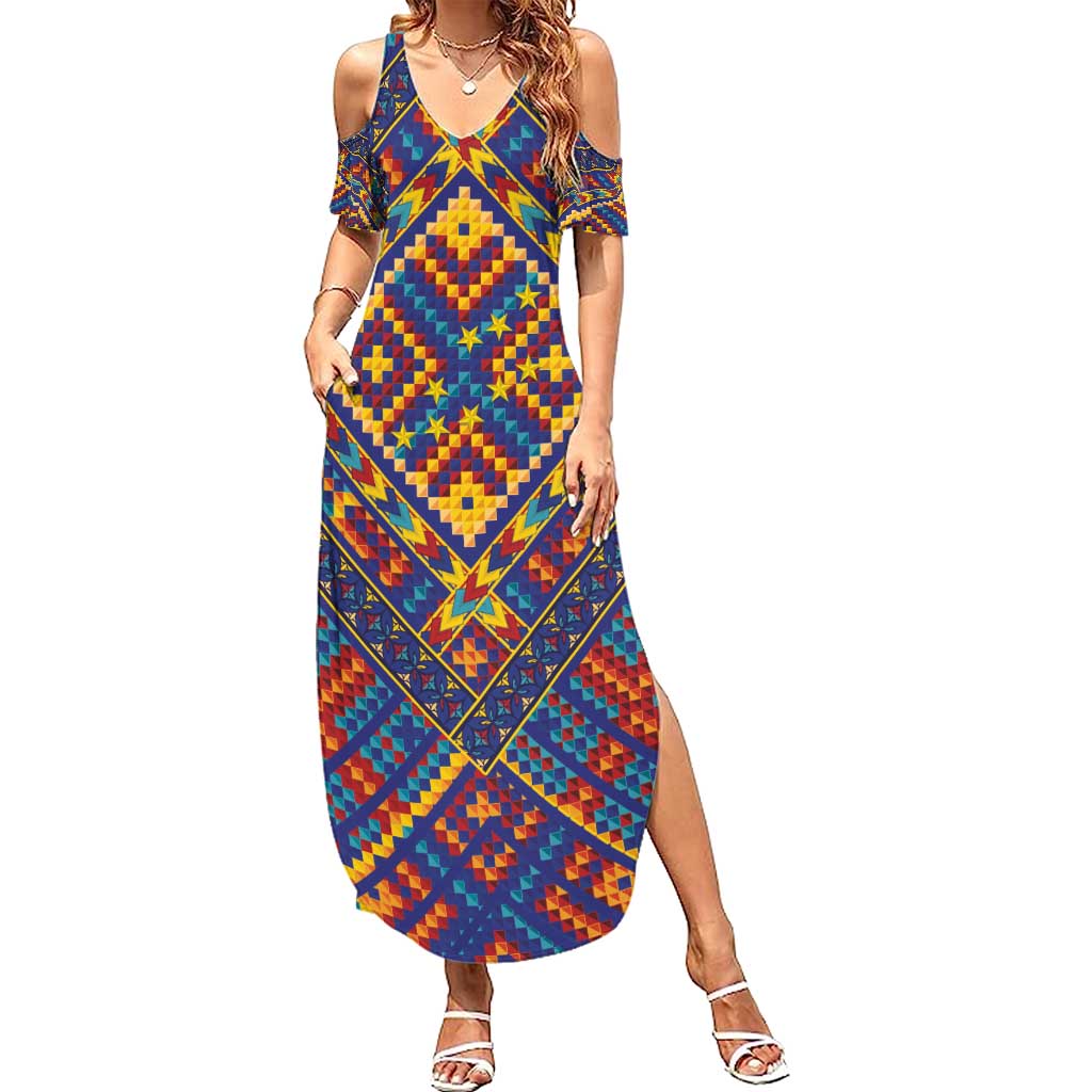 Kolose-Tuvalu Crochet Family Matching Summer Maxi Dress and Hawaiian Shirt with Polynesian and Pacific Tattoos - Polynesian Pride