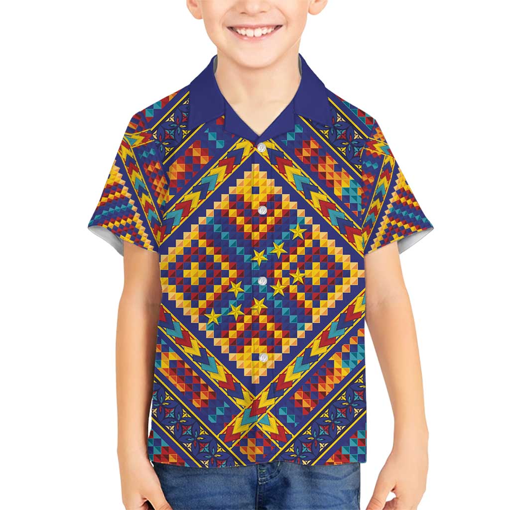Kolose-Tuvalu Crochet Family Matching Summer Maxi Dress and Hawaiian Shirt with Polynesian and Pacific Tattoos - Polynesian Pride