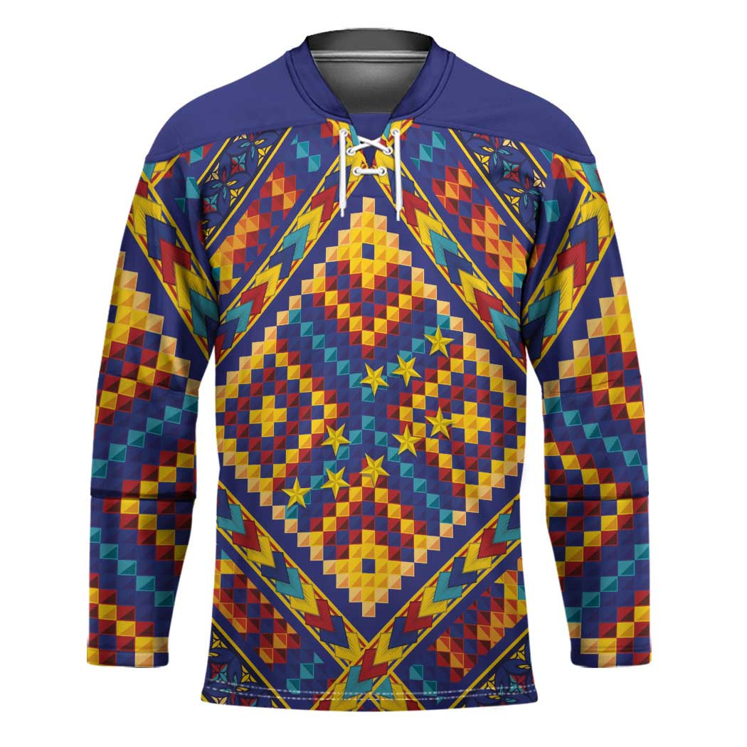 Kolose-Tuvalu Crochet Hockey Jersey with Polynesian and Pacific Tattoos - Polynesian Pride