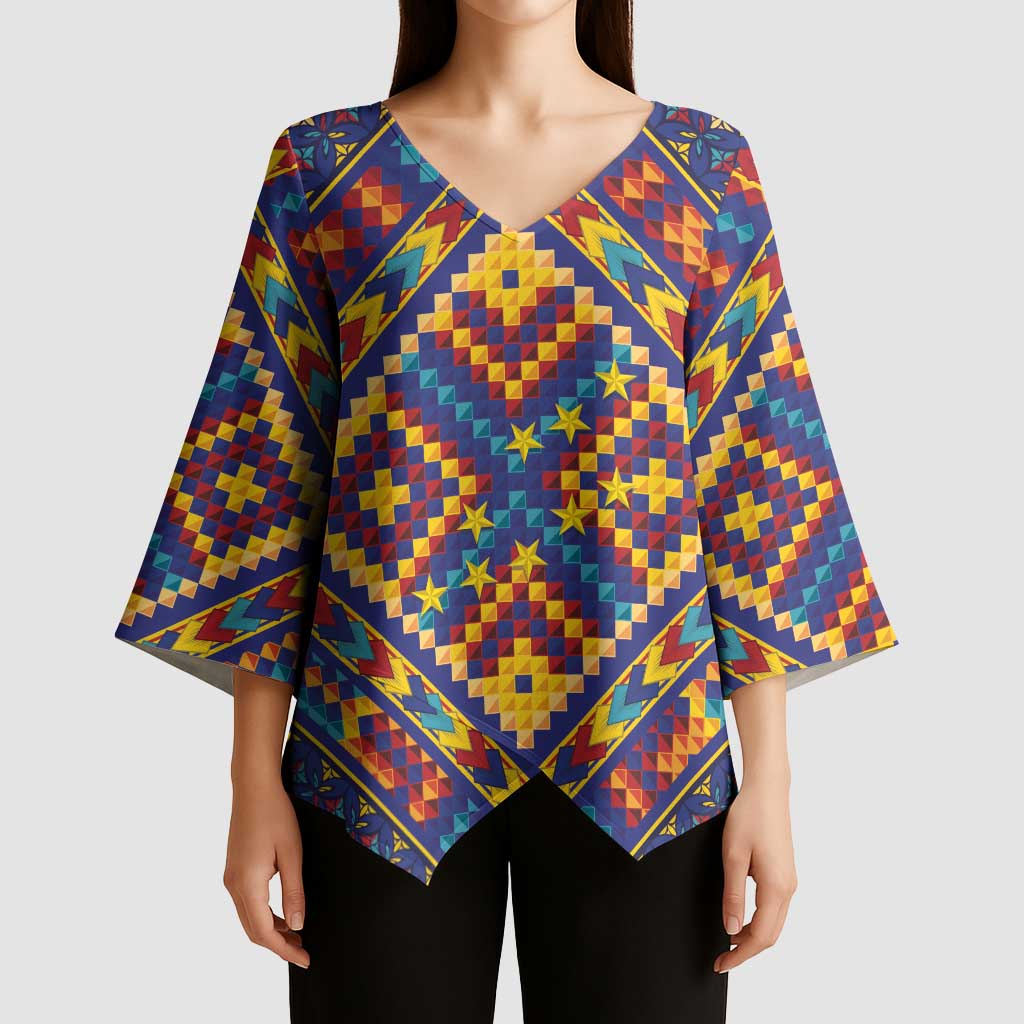 Kolose-Tuvalu Crochet Kimono Sleeve Blouse with Polynesian and Pacific Tattoos - Polynesian Pride