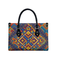 Kolose-Tuvalu Crochet Leather Bag with Polynesian and Pacific Tattoos - Polynesian Pride