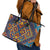 Kolose-Tuvalu Crochet Leather Tote Bag with Polynesian and Pacific Tattoos - Polynesian Pride