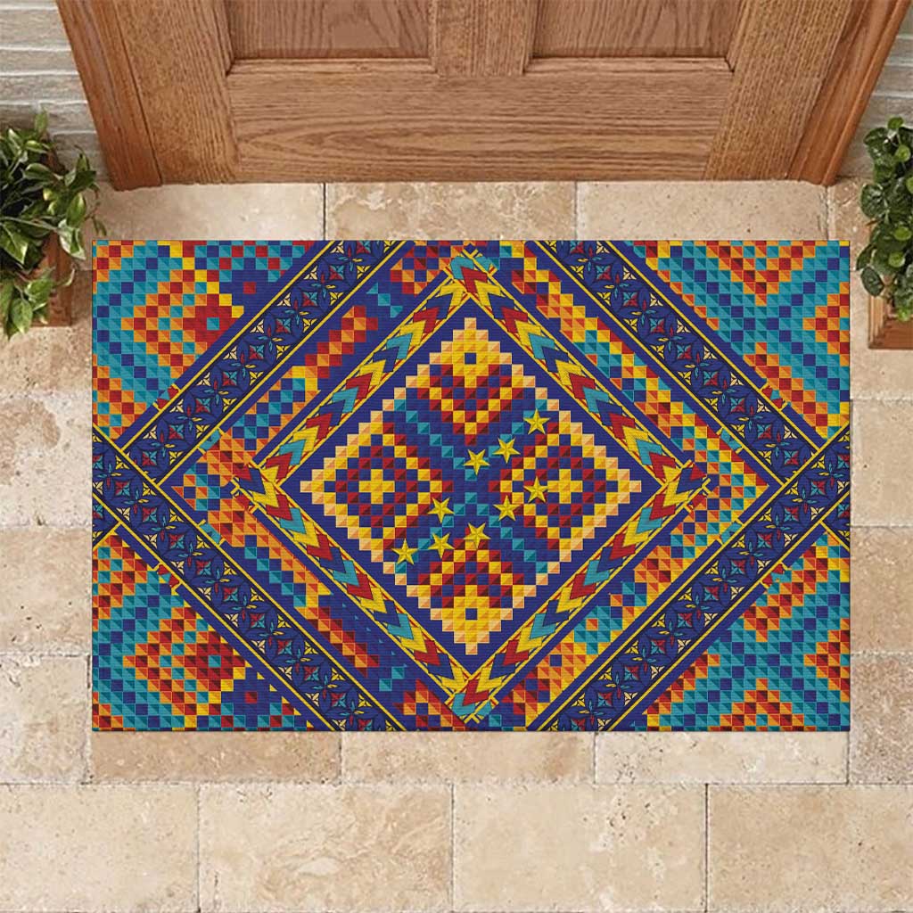 Kolose-Tuvalu Crochet Rubber Doormat with Polynesian and Pacific Tattoos - Polynesian Pride
