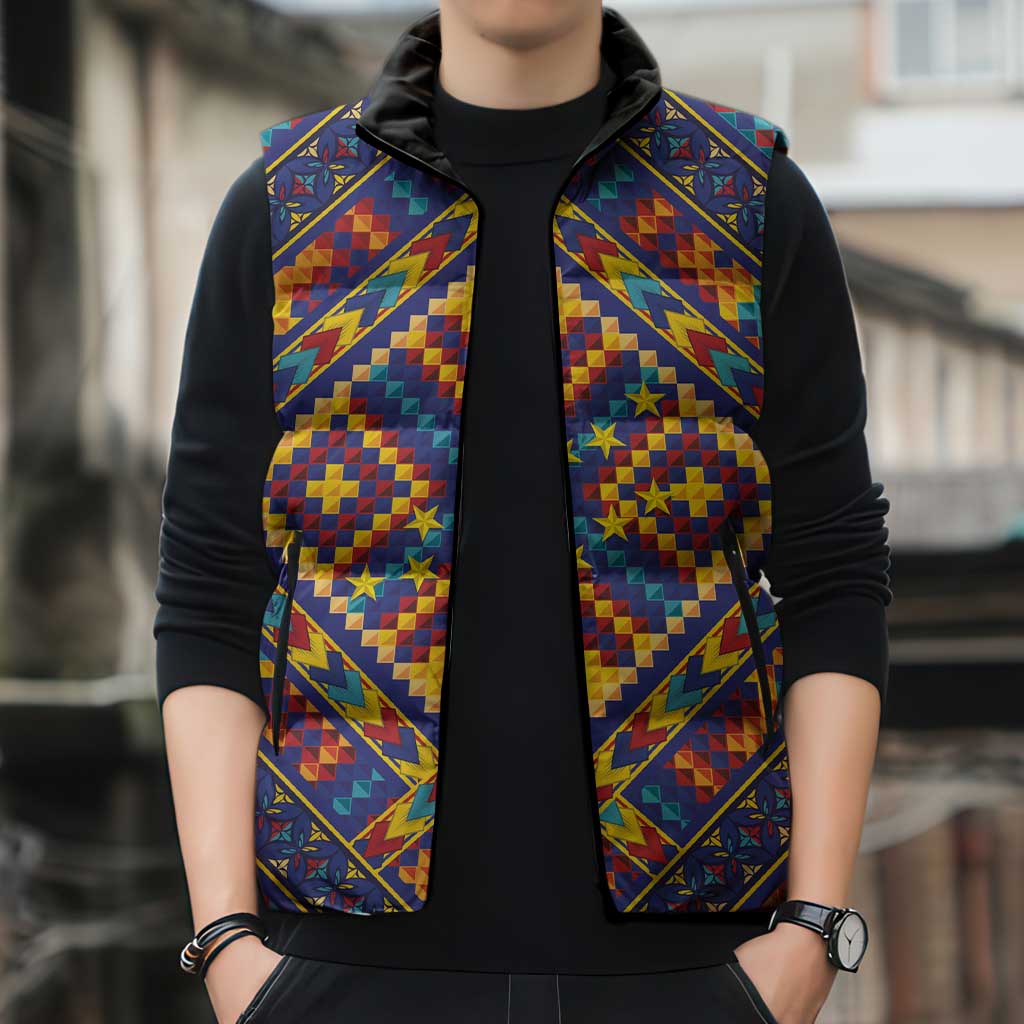 Kolose-Tuvalu Crochet Sleeveless Puffer Jacket with Polynesian and Pacific Tattoos - Polynesian Pride