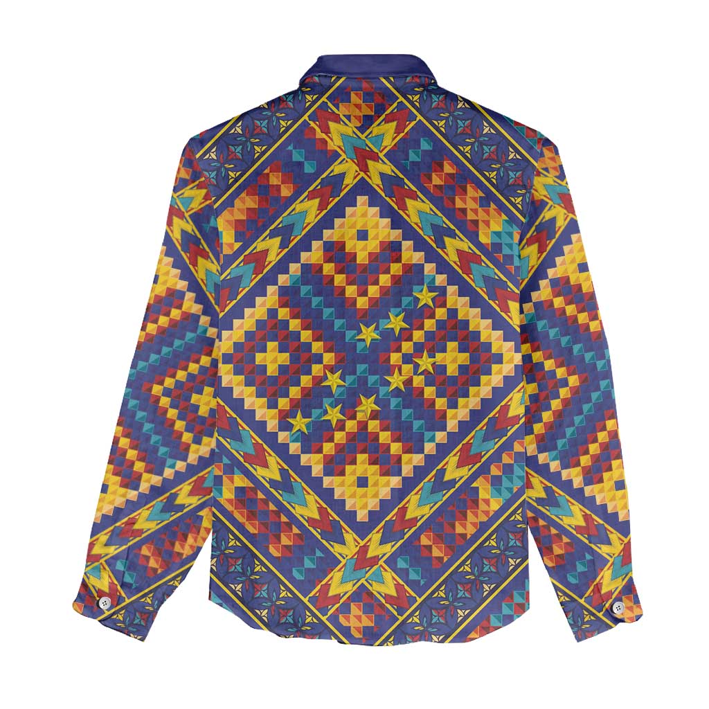 Kolose-Tuvalu Crochet Women Casual Shirt with Polynesian and Pacific Tattoos - Polynesian Pride