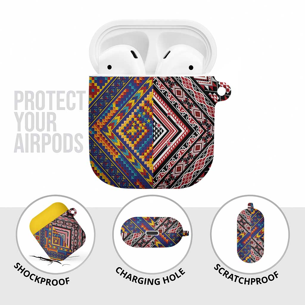Tuvaluan and New Zealand Culture AirPods Case The Art of Kolose and Taniko LT03 - Polynesian Pride
