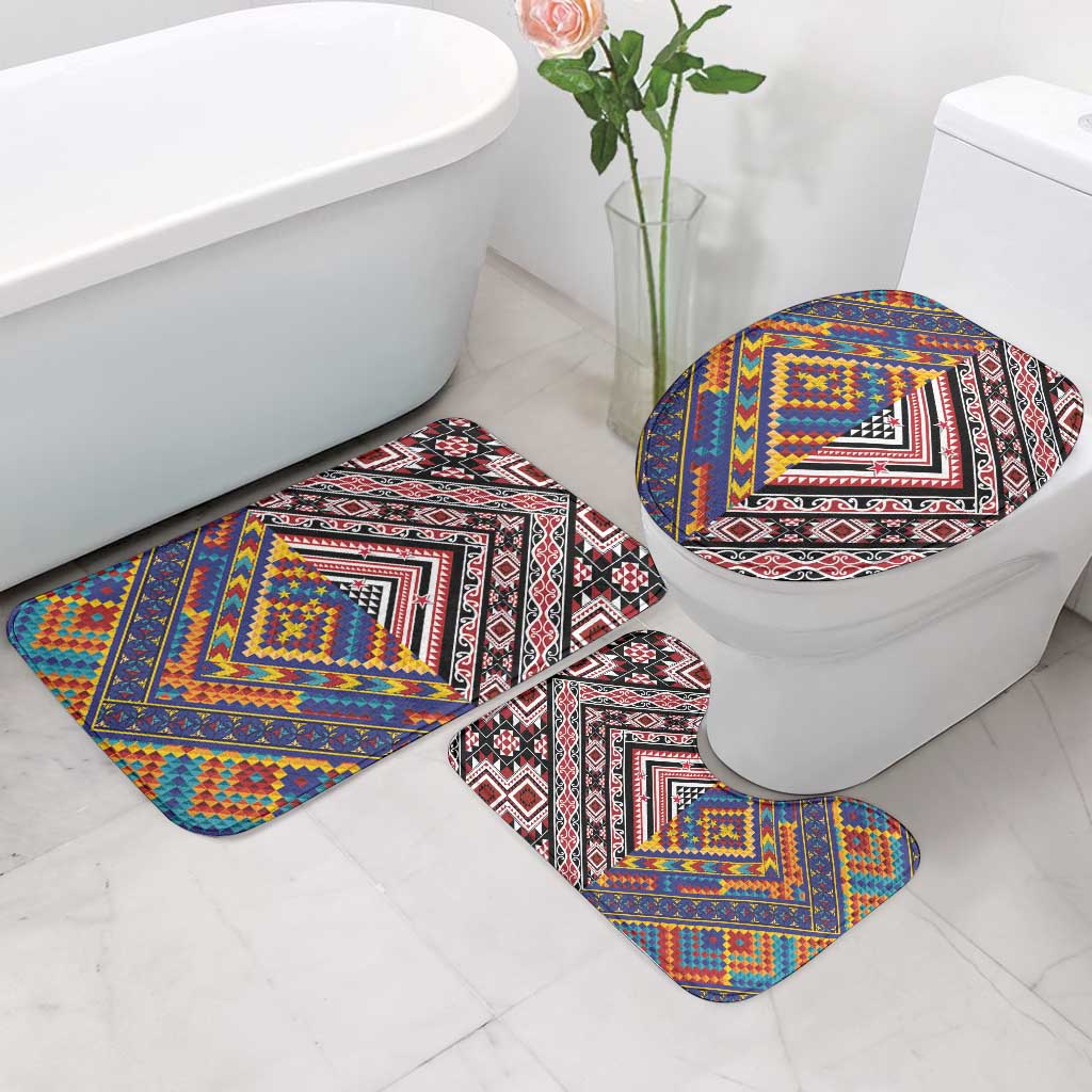 Tuvaluan and New Zealand Culture Bathroom Set The Art of Kolose and Taniko LT03 - Polynesian Pride