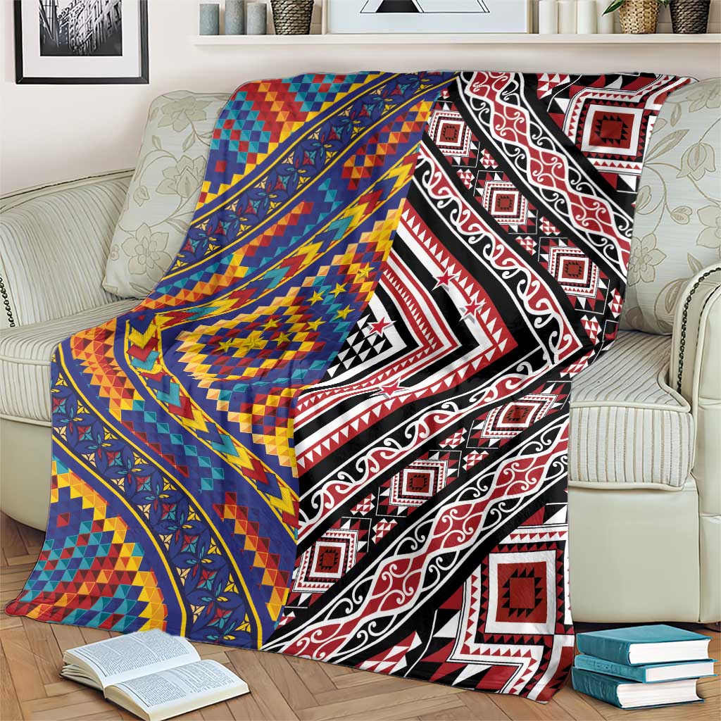 Tuvaluan and New Zealand Culture Blanket The Art of Kolose and Taniko LT03 - Polynesian Pride